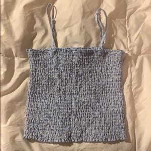 Light blue flower print Brandy Melville tank top